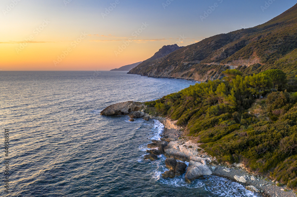 Rocky coast of Corsican Cap Corse