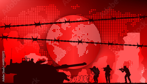 Guerre Mondiale avec Globe Terrestre