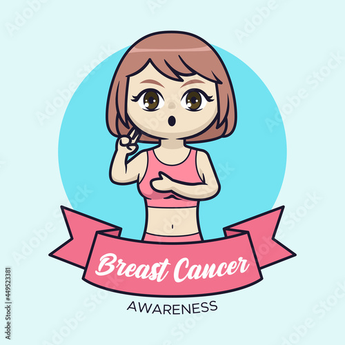 Breast cancer awareness illustration design
