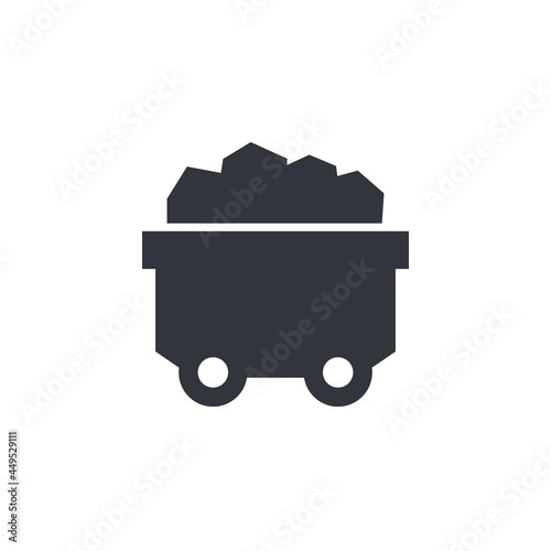minecart or mine wagon icon