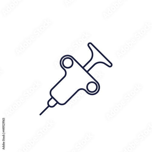 biopsy tool icon, line vector