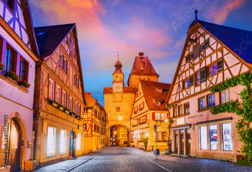 Rothenburg ob der Tauber  Germany - Markus Tower gate  Bavaria travel