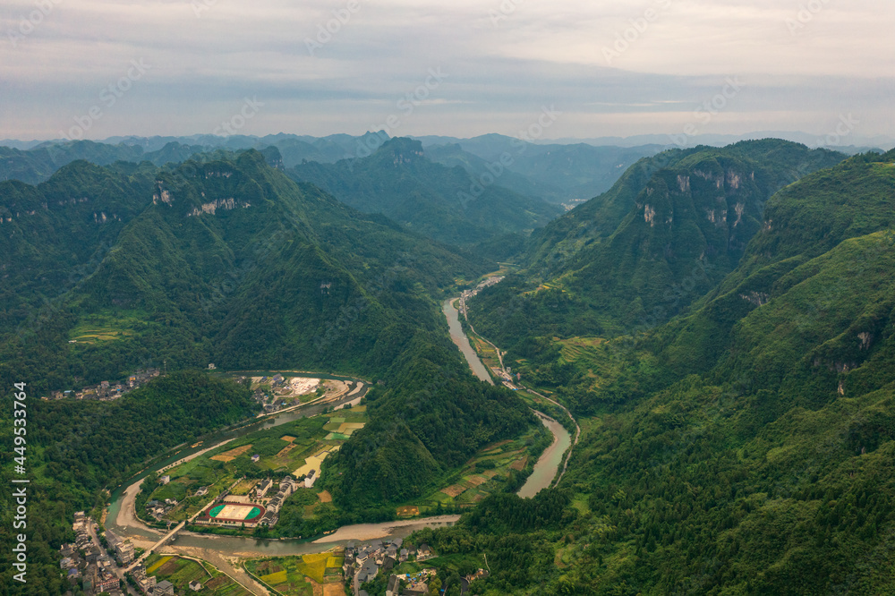 Xiangxi Tujia and Miao Autonomous Prefecture is an autonomous prefecture of the People's Republic of China. It is located in northwestern Hunan province.China's canyon natural scenery.