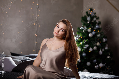 Dressed Woman Celebrates Christmas © olgasparrow