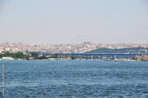 Panorama of the Bosphorus and the bridge over the strait. Panorama of the city. Istanbul. Summer. © Viacheslav