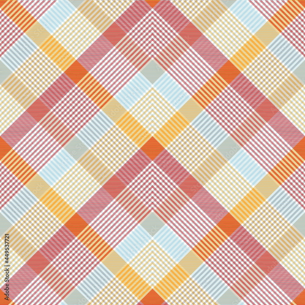 Rainbow Pastel Chevron Plaid Tartan textured Seamless Pattern Design