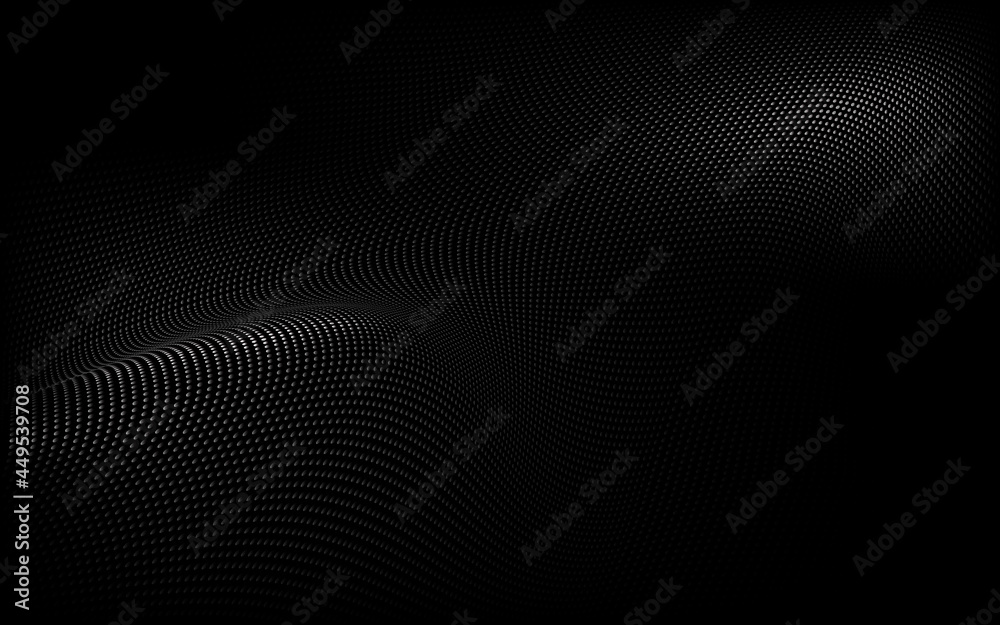 Abstract wavy light lines, and particle futuristic technology banner background. Vector illustration