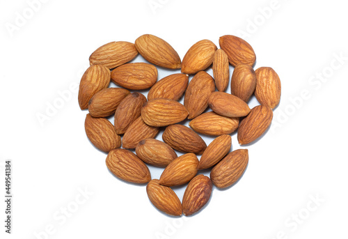 Almonds in the shape of a heart