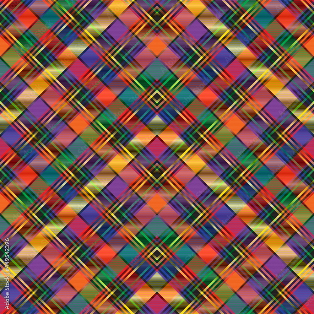 Rainbow Chevron Plaid Tartan textured Seamless Pattern Design Rainbow Chevron Plaid Tartan textured Seamless Pattern Design