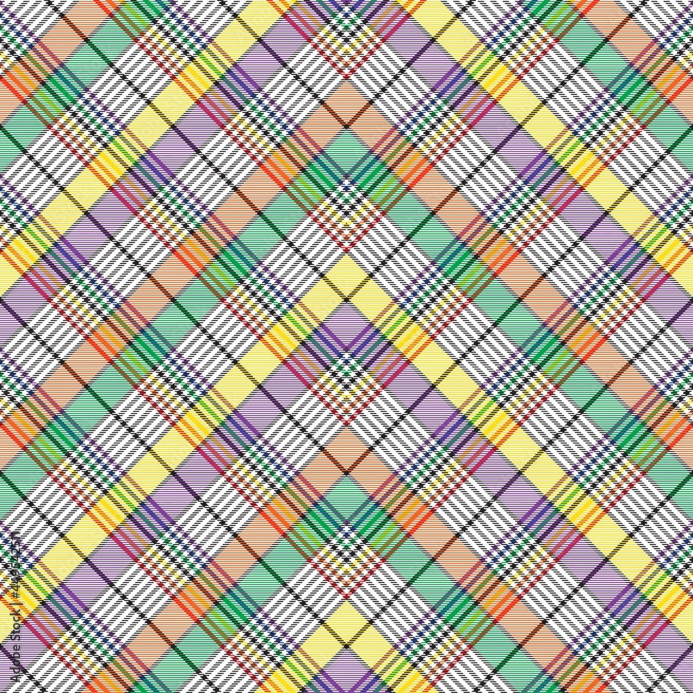 Rainbow Chevron Plaid Tartan textured Seamless Pattern Design Rainbow Chevron Plaid Tartan textured Seamless Pattern Design