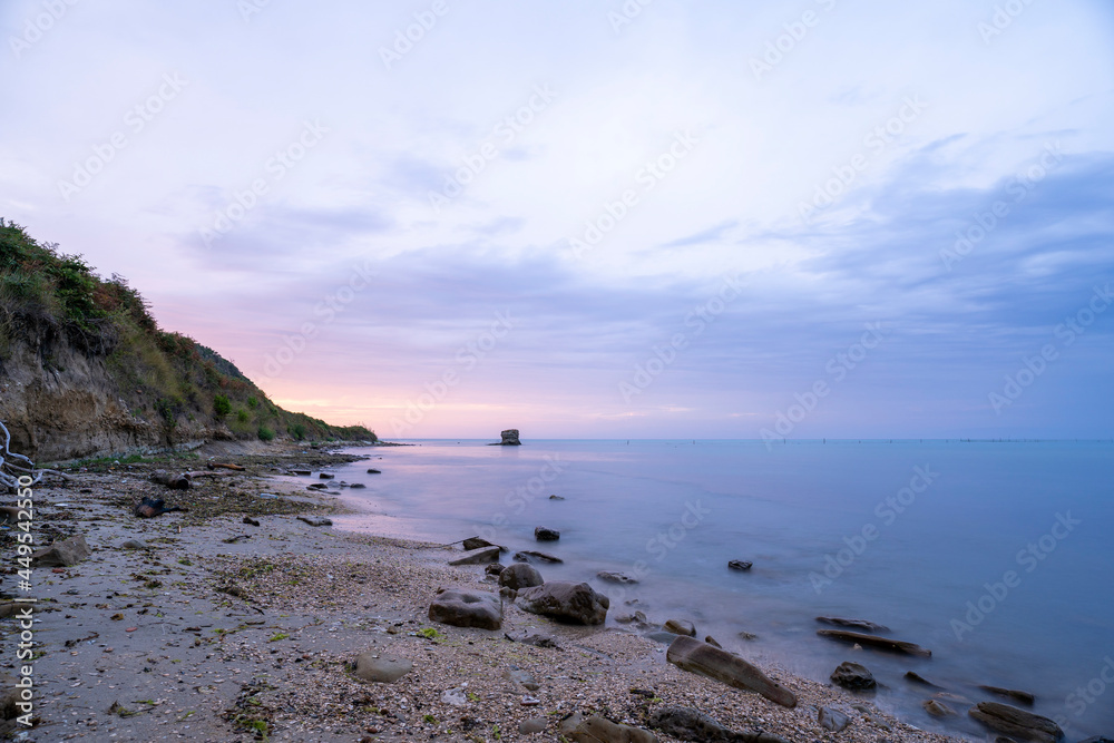 Sunset cape of Rodon Albania, medieval castle Sunset cape of Rodon Albania, medieval castle