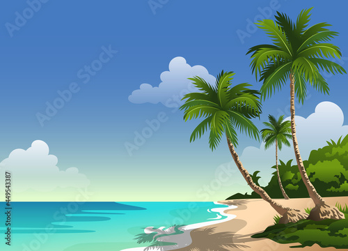 Tropical beautiful white sand beach