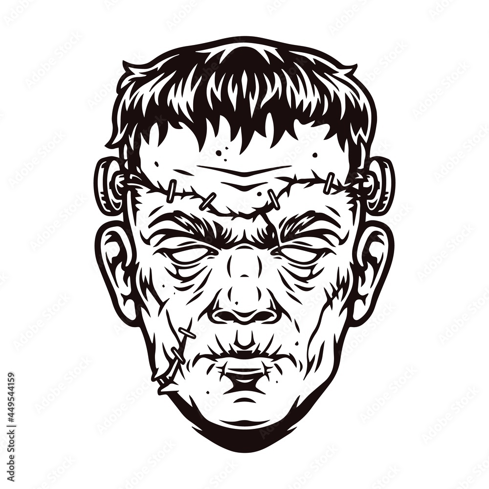 Spooky zombie head Spooky zombie head