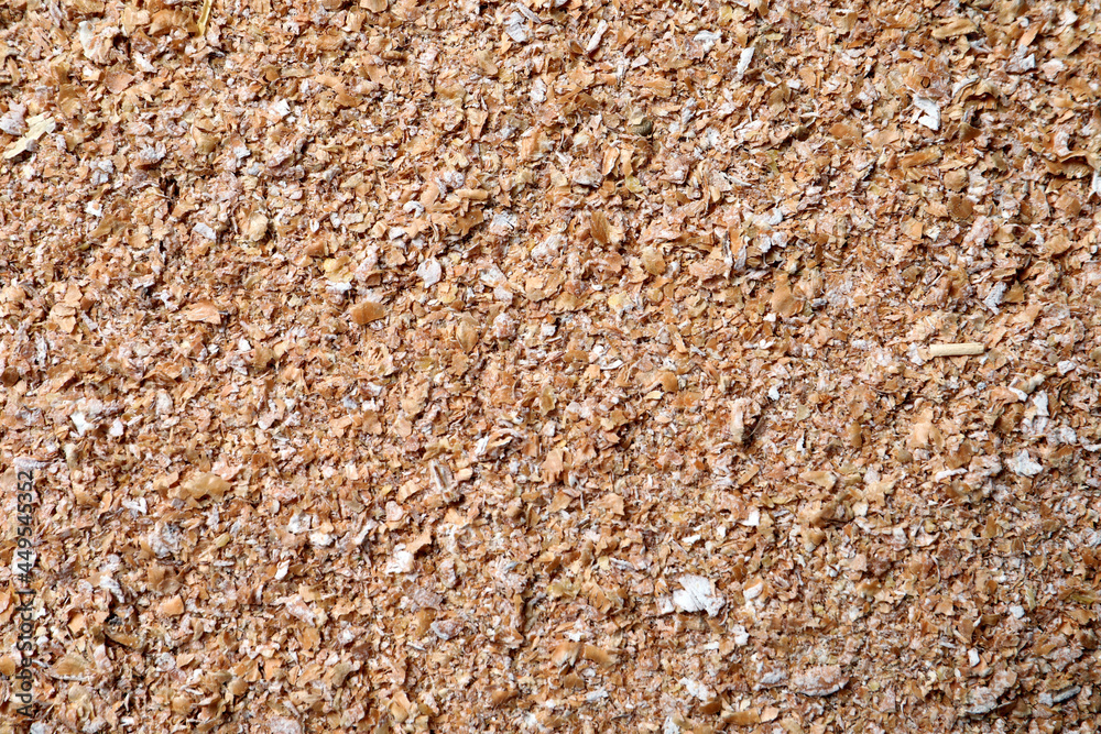 Heap of wheat bran as background, top view Heap of wheat bran as background, top view