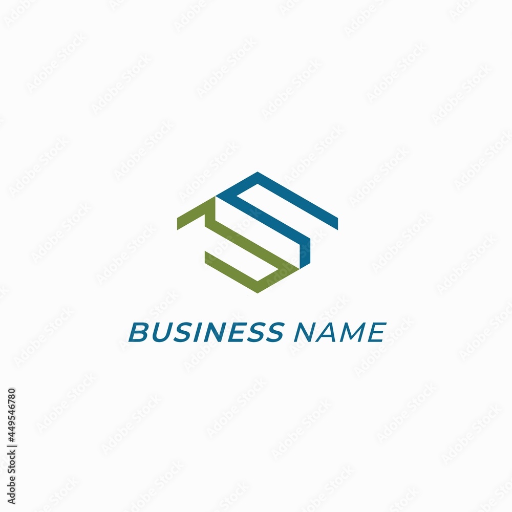 design logo creative letter S and roof