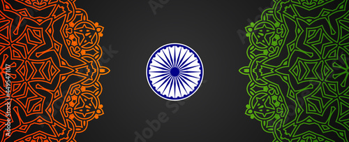 Abstract tricolor indian flag background illustration
