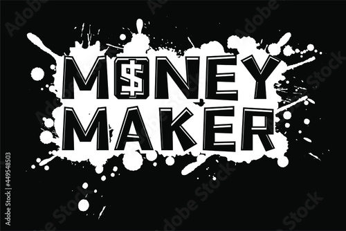 hustle money dollar t shirt design graphic vector 