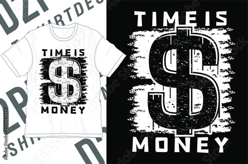 hustle money dollar t shirt design graphic vector  photo