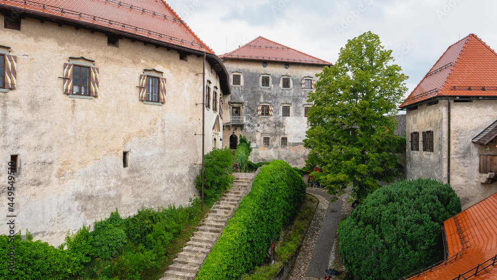 Inner part of Bled Castle in Slovenia.