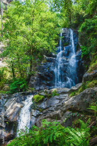 Waterfall on a small mountain river