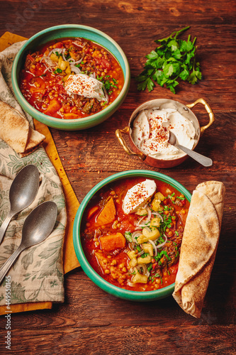 Sweet potato and lentil dhal