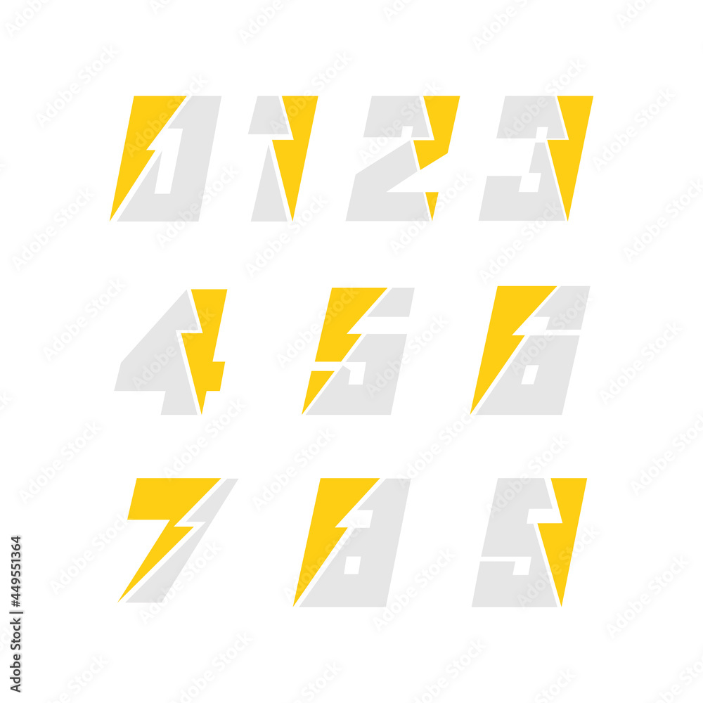 Set of icons numbers hand drawing. Vector illustration eps 10 Set of icons numbers hand drawing. Vector illustration eps 10