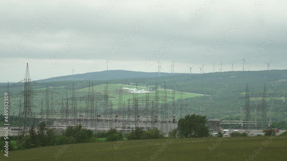 Wind Turbines and Electric Power Transformer Station Wind Turbines and Electric Power Transformer Station