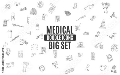 medicine large collection of hospital doodles new