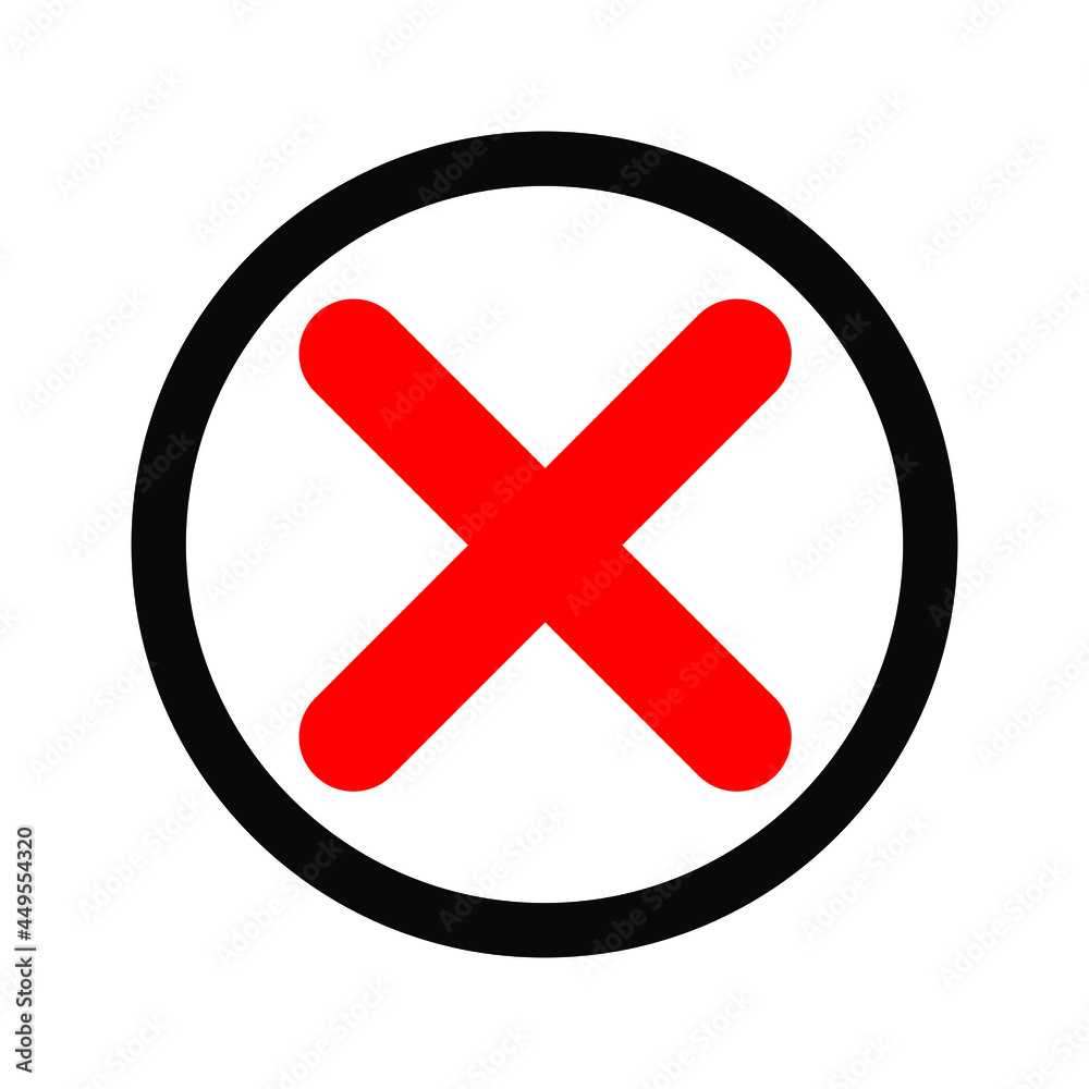 Obraz premium Vector design is wrong or not allowed