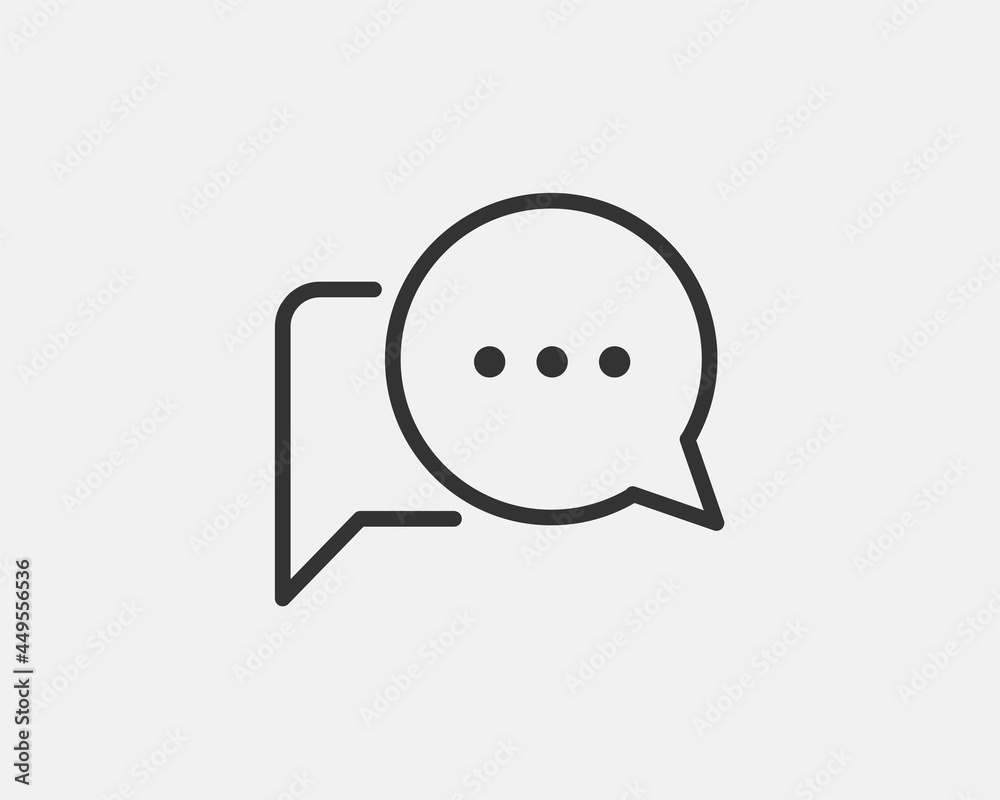 Fototapeta premium Chat icon vector design element. Talk bubble speech sign. Dialogue balloon.