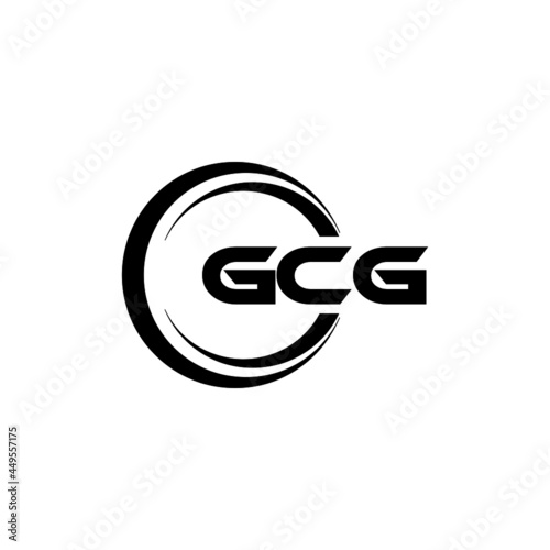 GCG letter logo design with white background in illustrator, vector logo modern alphabet font overlap style. calligraphy designs for logo, Poster, Invitation, etc.