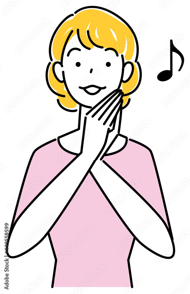 両手の手のひらを合わせて喜んでいる笑顔の可愛い女性 イラスト シンプル ベクター
A pretty woman with a happy smile, holding the palms of her hands together. Simple illustration. vector.
両手の手のひらを合わせて喜んでいる笑顔の可愛い女性 イラスト シンプル ベクター
A pretty woman with a happy smile, holding the palms of her hands together. Simple illustration. vector.