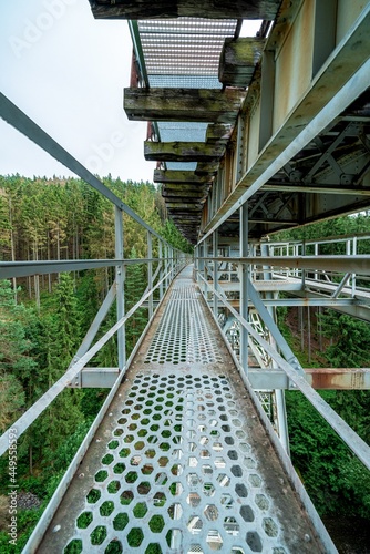 The Ziemestal Bridge is an impressive example of German engineering from the late 19th century. This 115-meter-long and 32-meter-high steel viaduct was built between 1893 and 1895 photo