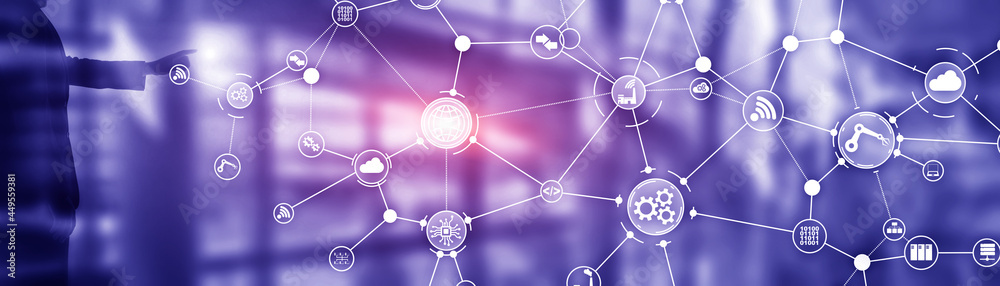 Technology background. Website Header Banner. 