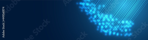 background with rays on digital technology. modern technology light landscape network and Connection technology web 
