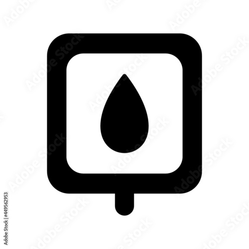 Blood Bag Glyph Vector Icon Design