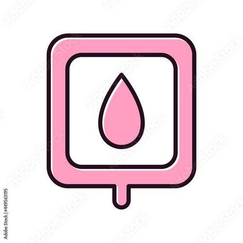 Blood Bag Filled Vector Icon Design