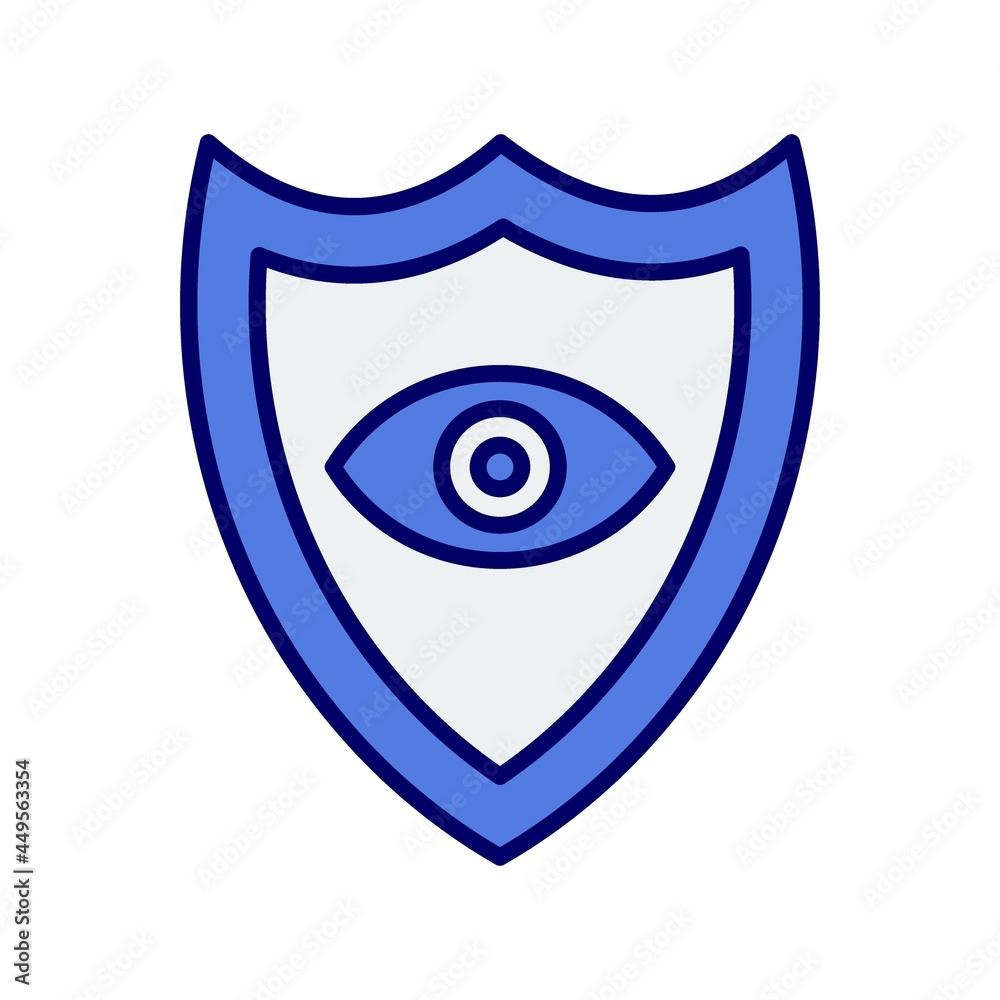 Eye Shield Line Filled Blue Vector Icon Design Eye Shield Line Filled Blue Vector Icon Design