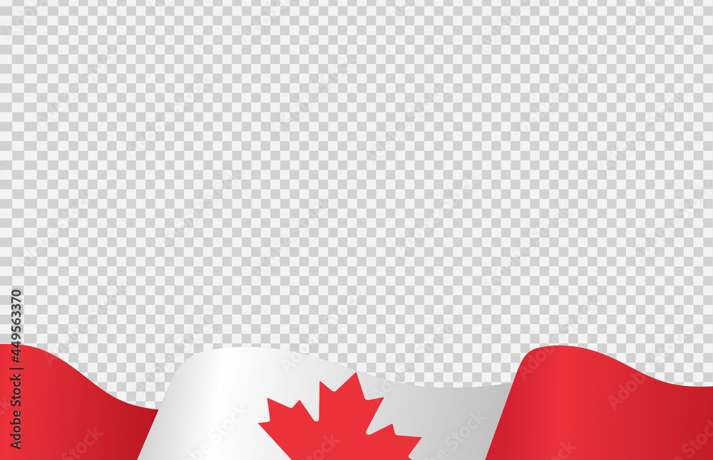 Waving flag of Canada isolated on png or transparent background,Symbol ...