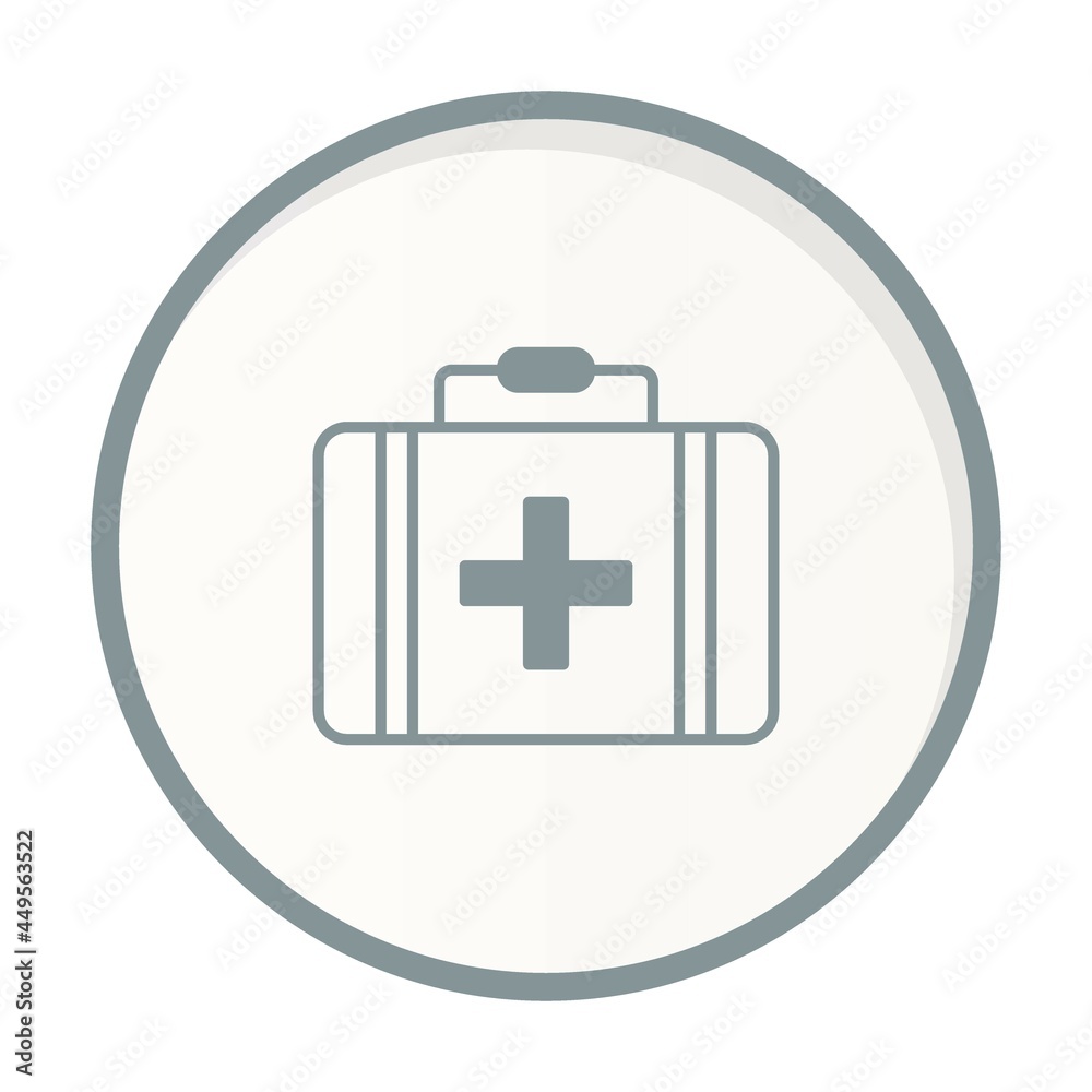 Briefcase Circle Grey Vector Icon Design Briefcase Circle Grey Vector Icon Design