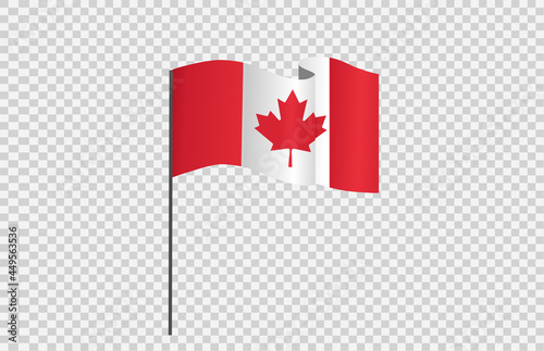 Waving flag of Canada isolated  on png or transparent  background,Symbol of Canada,template for banner,card,advertising ,promote, vector illustration top gold medal sport winner country