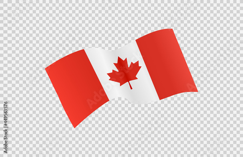 Waving flag of Canada isolated on png or transparent background,Symbol of Canada,template for banner,card,advertising ,promote, vector illustration top gold medal sport winner country