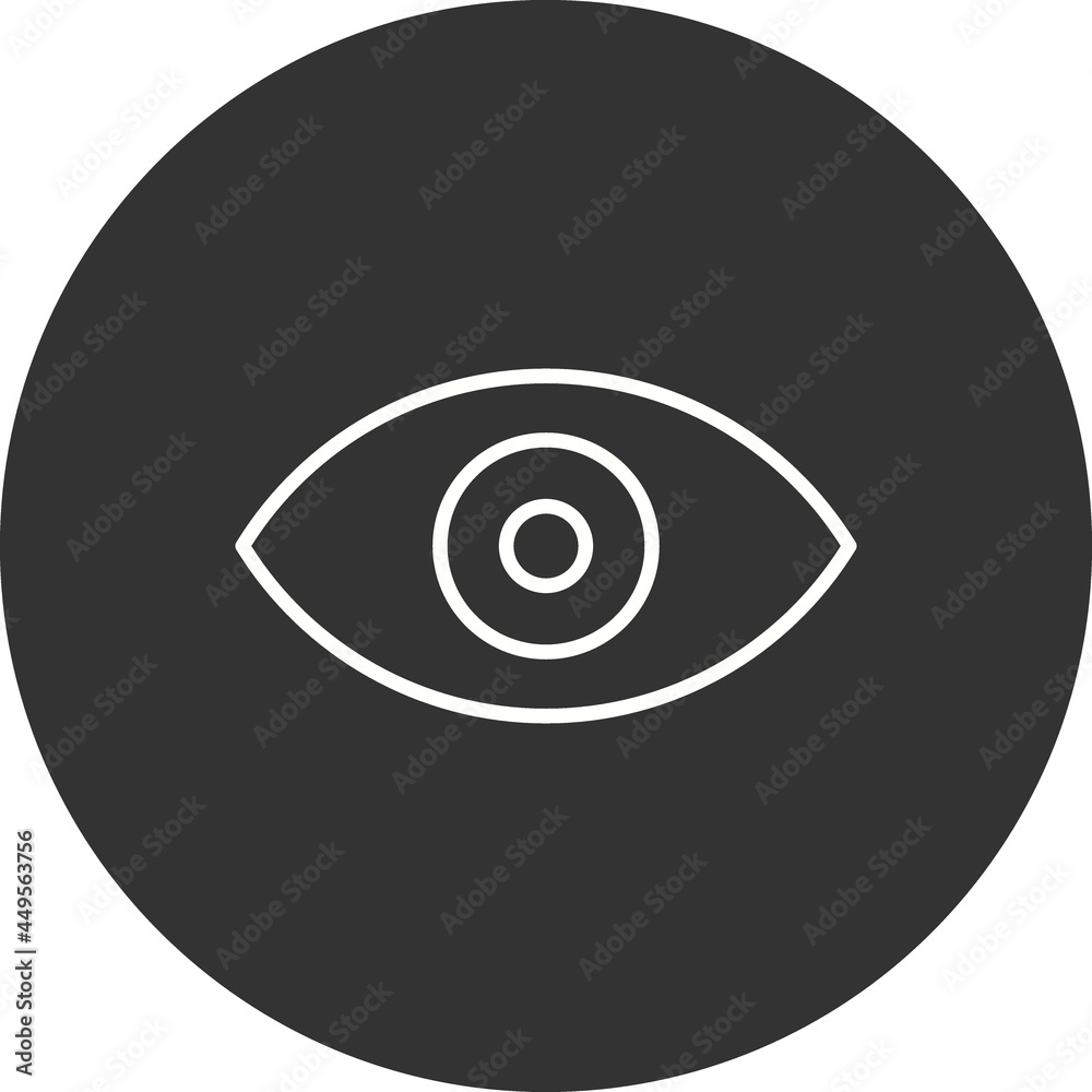 Eye Line Circle Inverted Vector Icon Design Eye Line Circle Inverted Vector Icon Design
