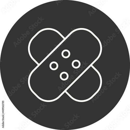 Bandage Line Circle Inverted Vector Icon Design