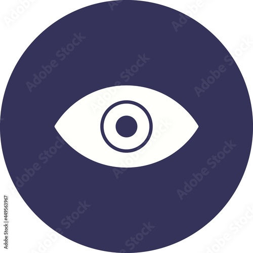 Eye Glyph Circle Vector Icon Design