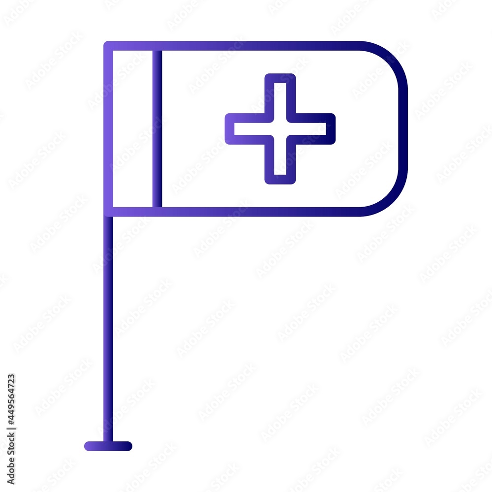 Flag Line Gradient Vector Icon Design
