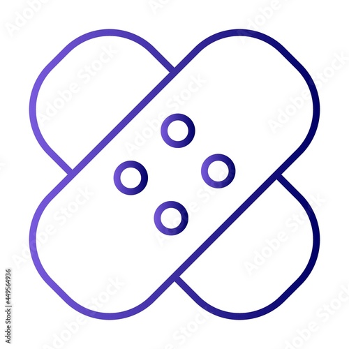 Bandage Line Gradient Vector Icon Design