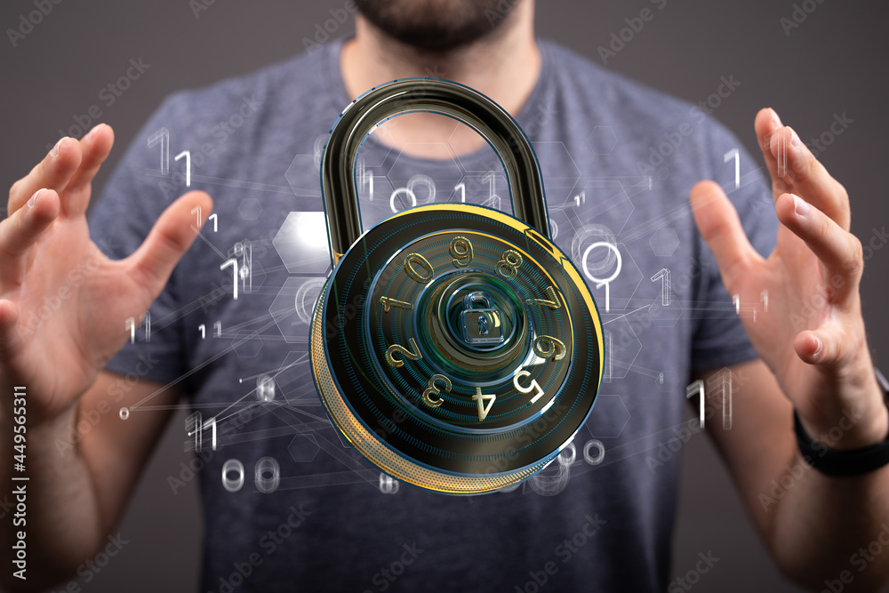 Personal data security Illustrates cyber data or information Personal data security Illustrates cyber data or information