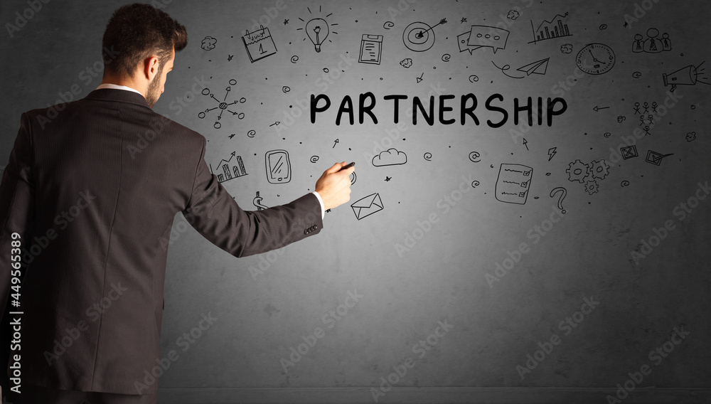 businessman drawing a creative idea sketch businessman drawing a creative idea sketch
