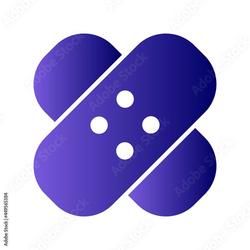 Bandage Glyph Gradient Vector Icon Design